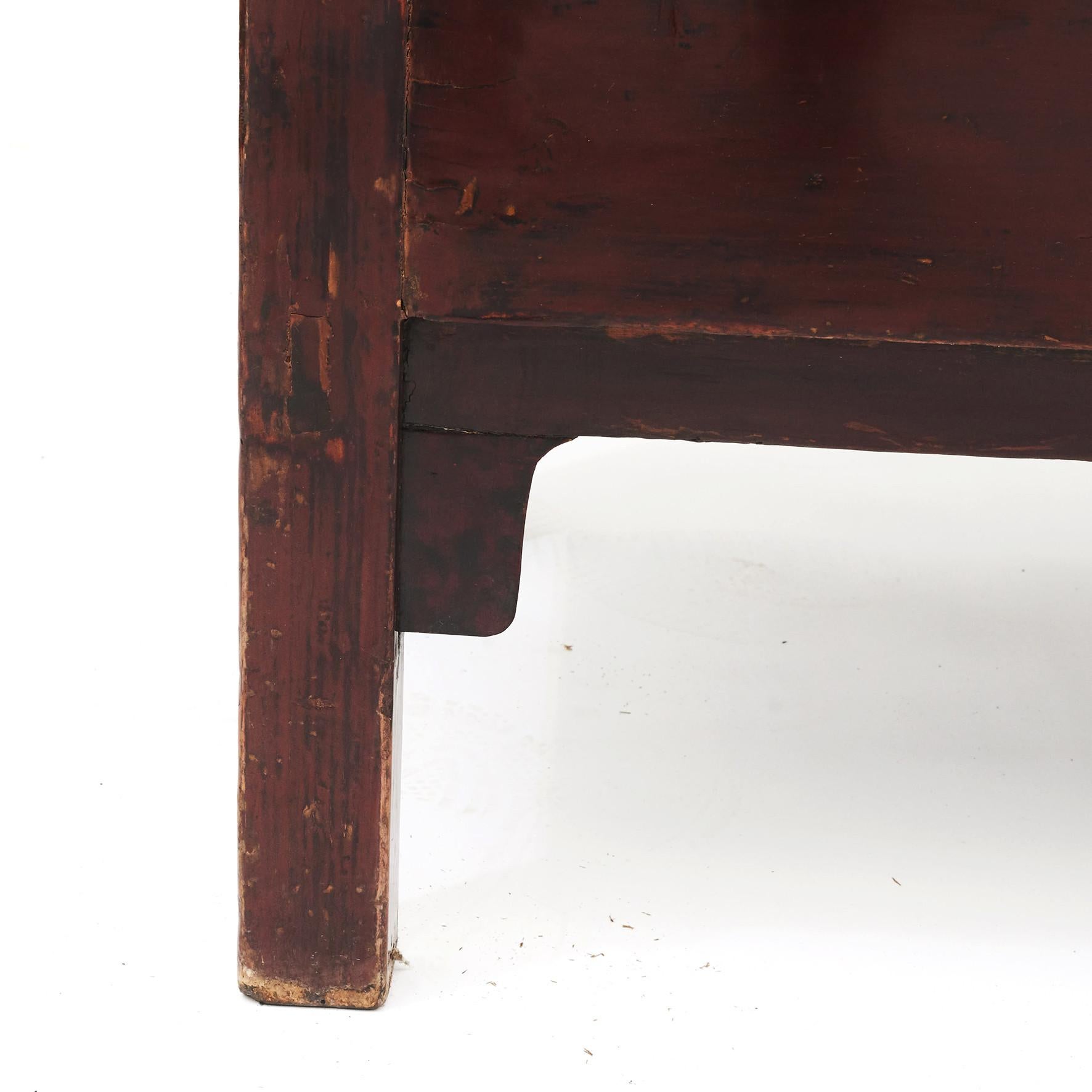 Red Lacquer Chinese Wedding Cabinet, circa 1840 5