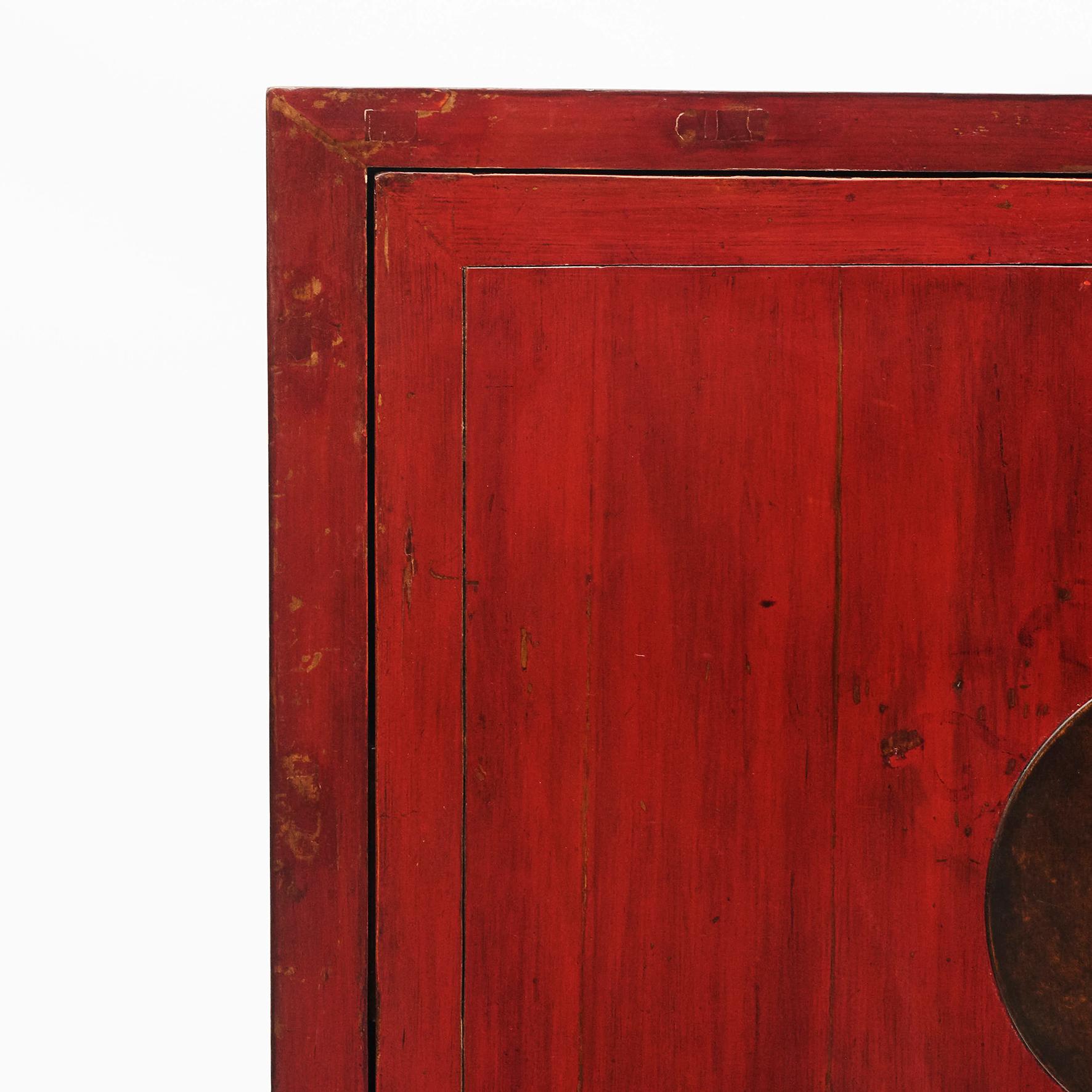 Red Lacquer Chinese Wedding Cabinet from China's Fujian Province, 1860-1880 1