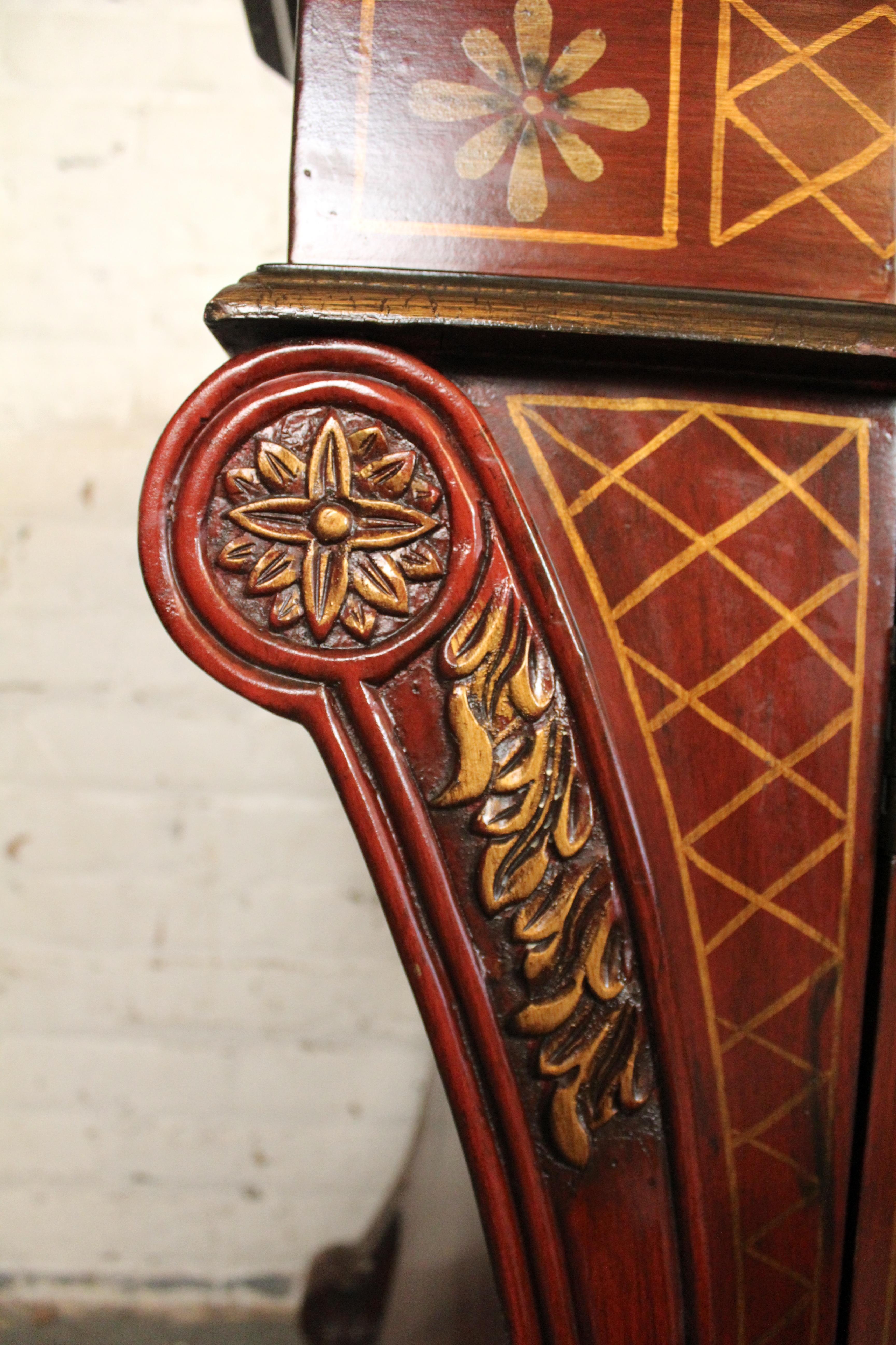 Red Lacquer Chinoiserie Sink For Sale 6