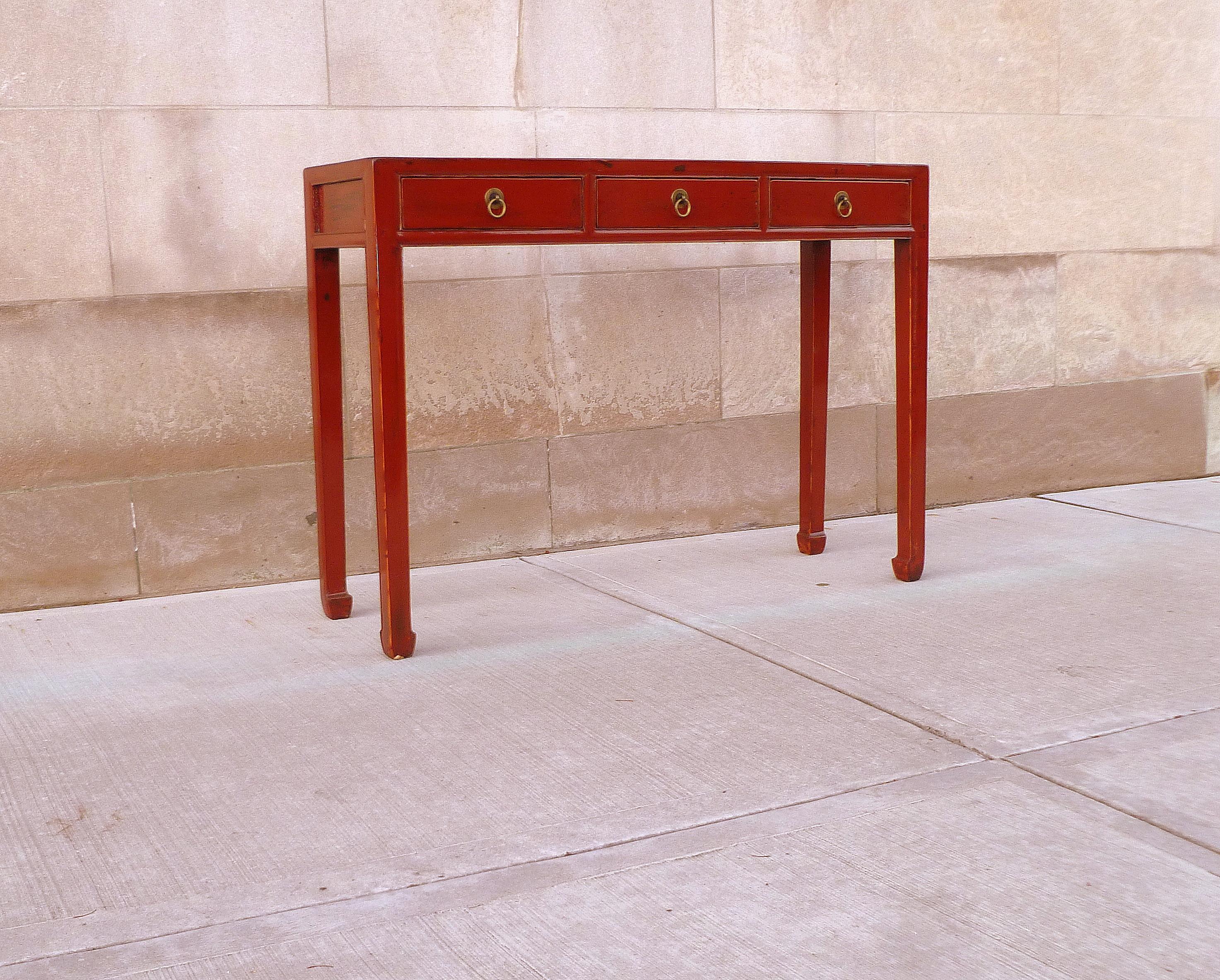 Red Lacquer Console Table 3