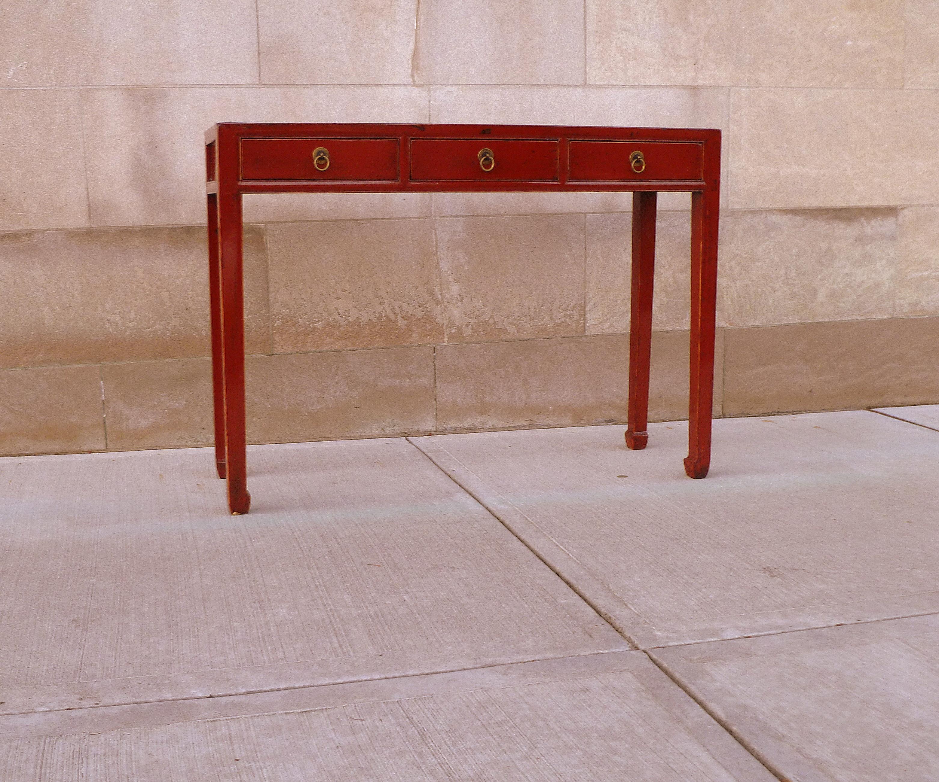 Red Lacquer Console Table 2