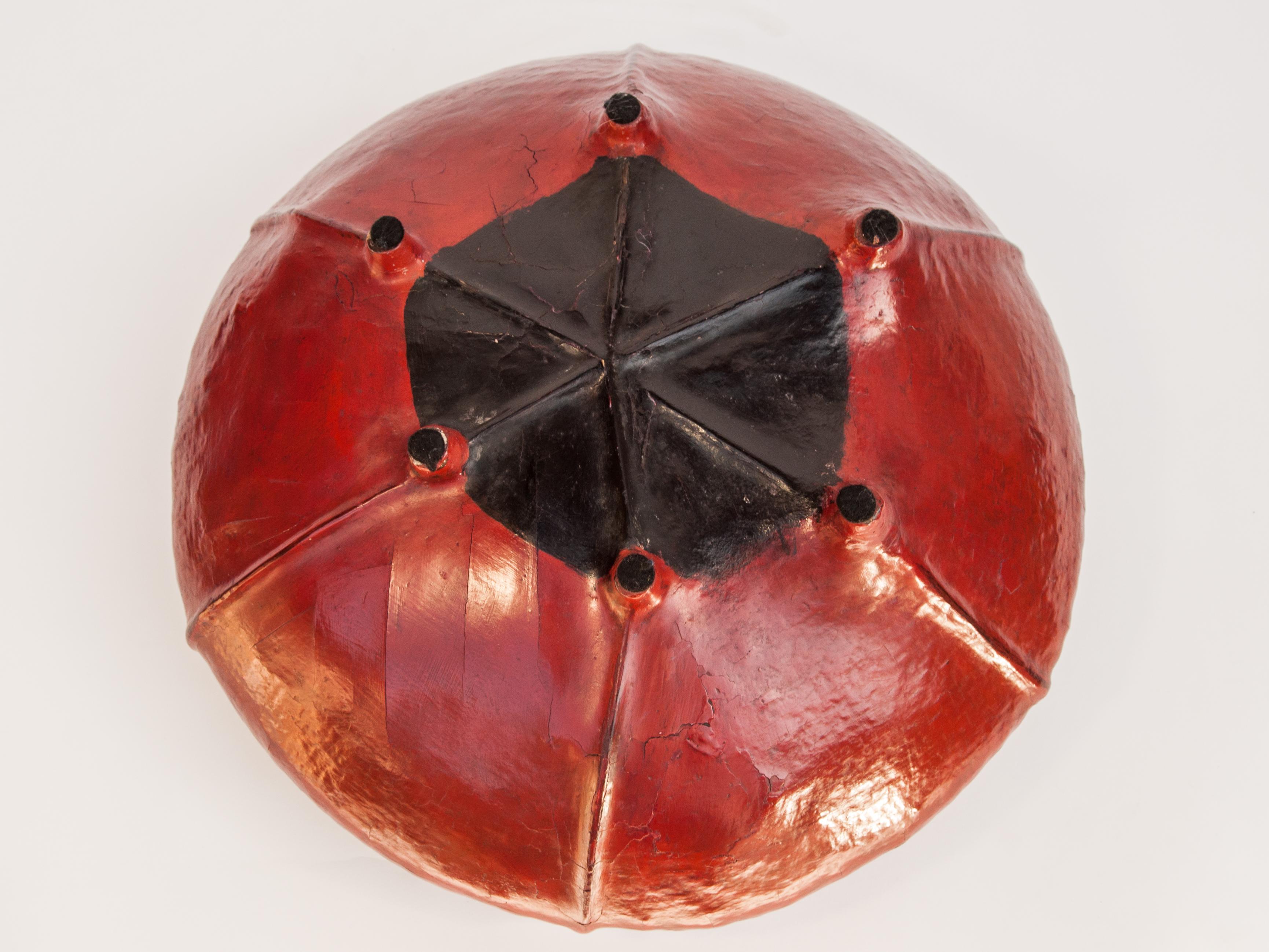 Red Lacquer Food Bowl, Khwet, Burma, Early to Mid20th Century, Bamboo