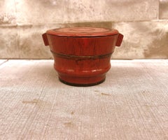 Red Lacquer Grain Container