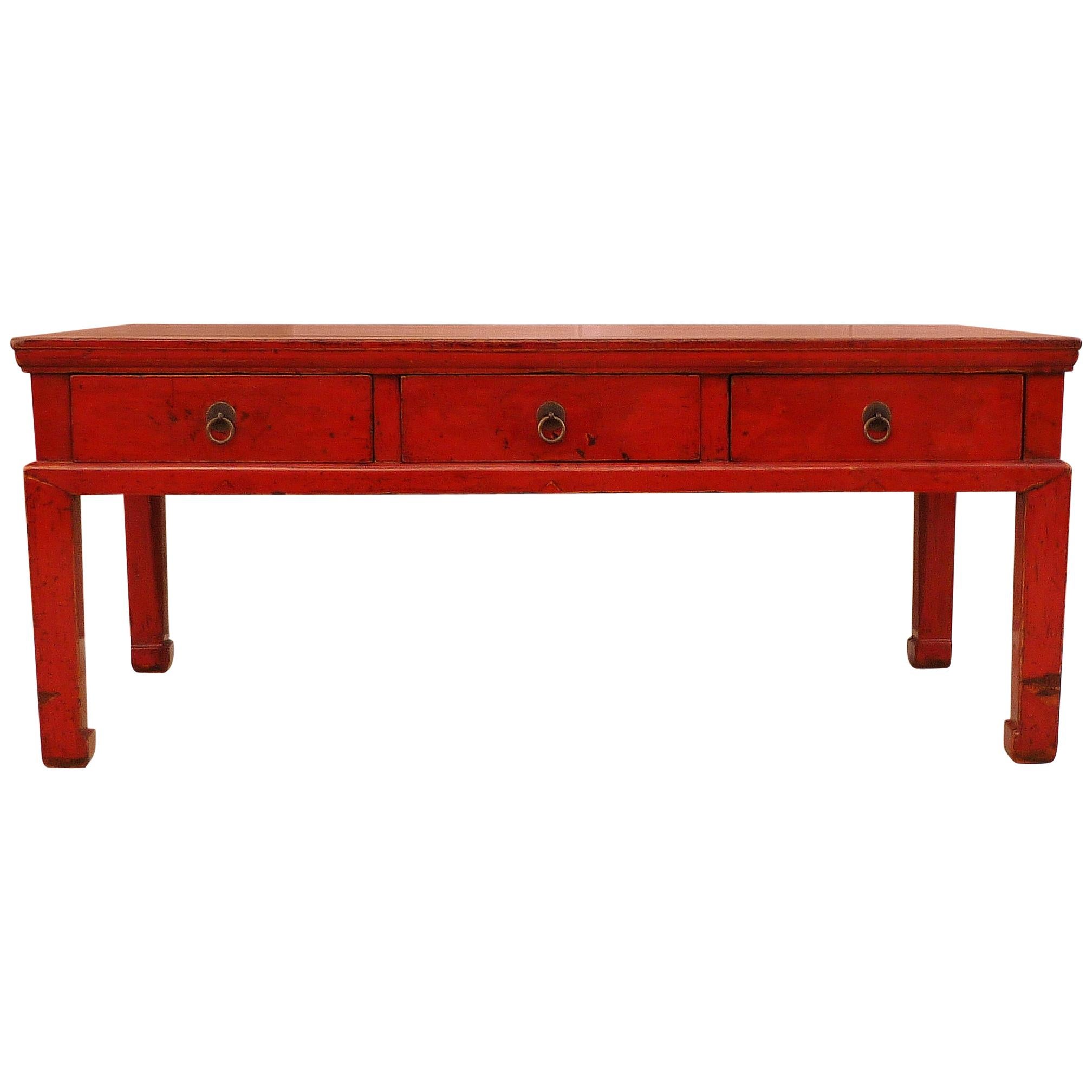 Red Lacquer Low Table