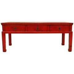 Red Lacquer Low Table