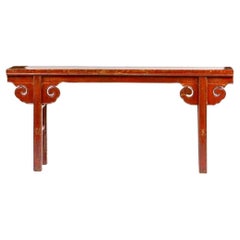 Red lacquer Side table