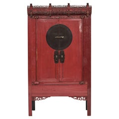 Red Lacquer Wedding Cabinet Fujian Province c 1880.