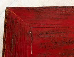 Red Lacquered Chinese Side Table
