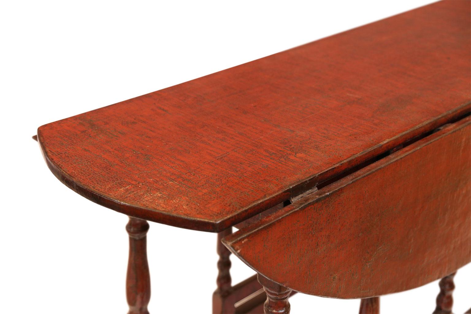 Red Lacquered English Table 6