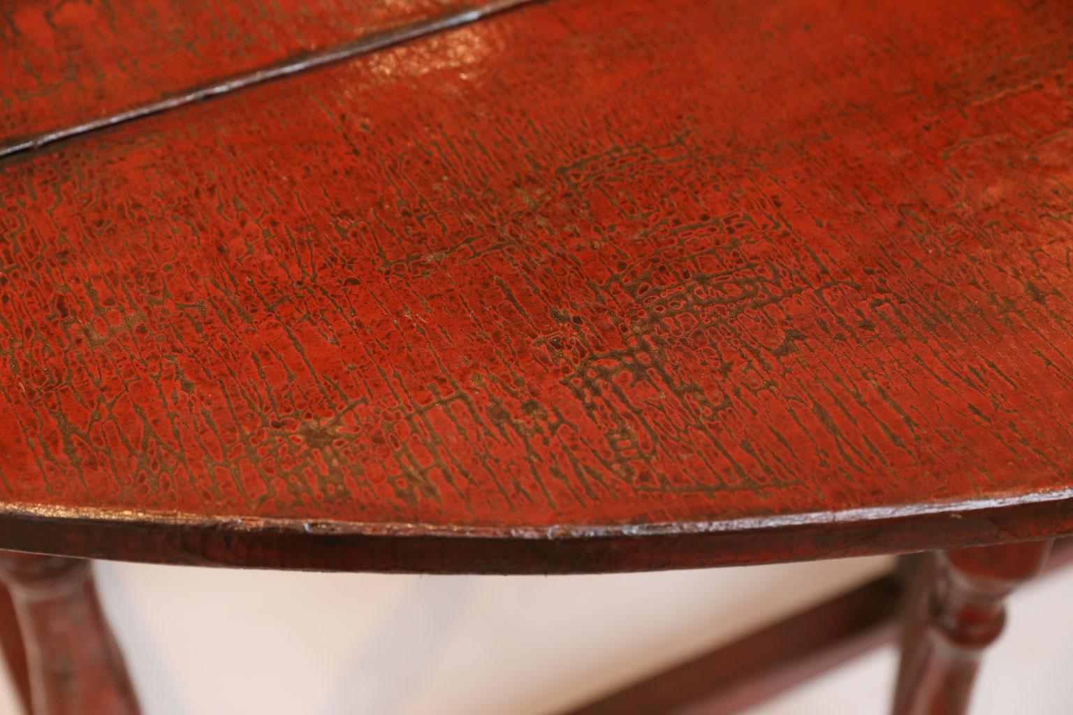 Red Lacquered English Table 1