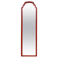 Red Lacquered Queen Anne Style Mirror
