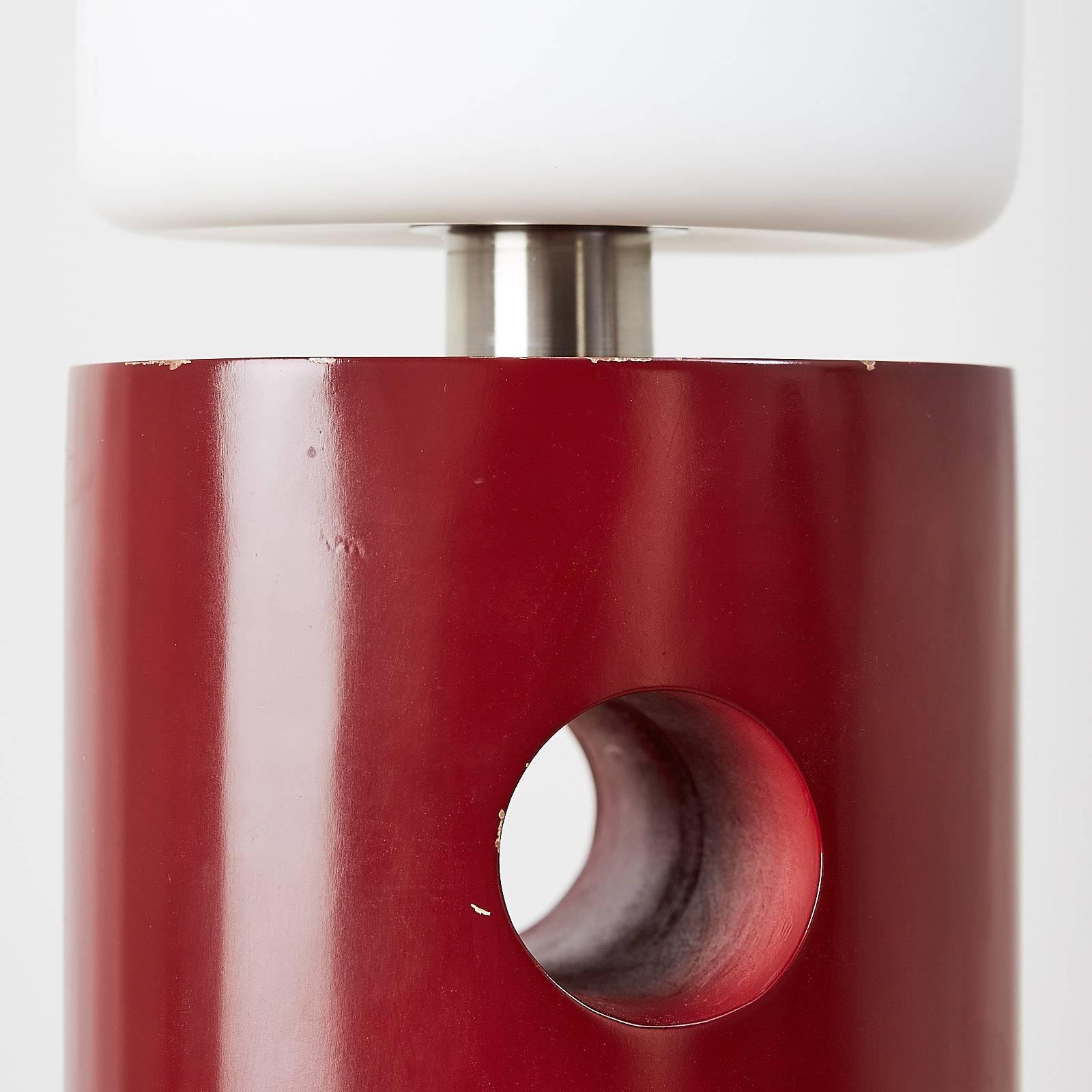 Late 20th Century Red Lacquered Standard Lamp