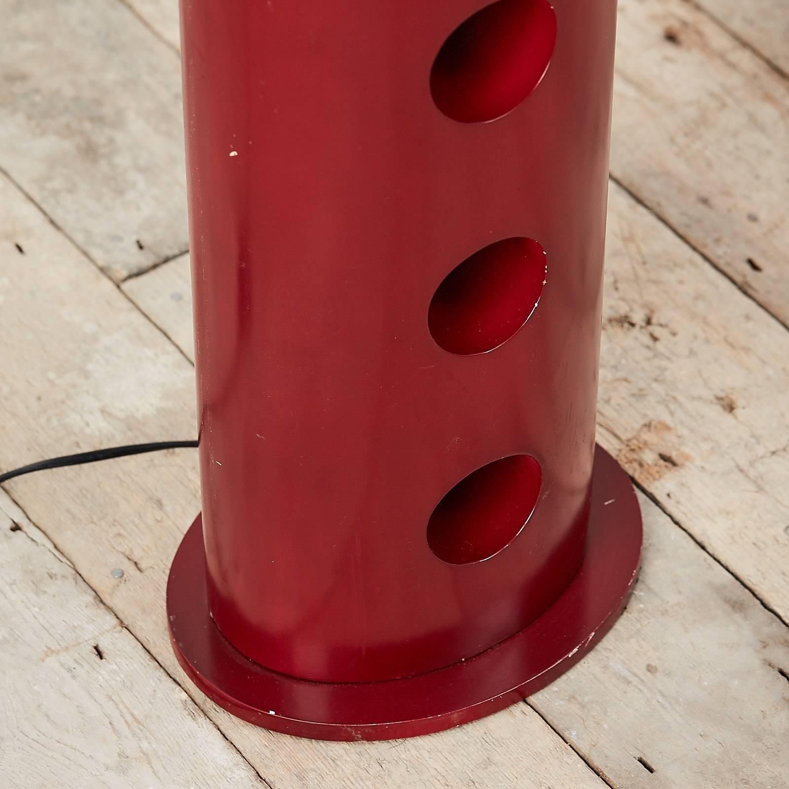 Red Lacquered Standard Lamp 1