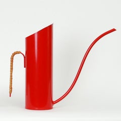 Red Lacquered Watering Can by Gunnar Ander for Ystad Metall