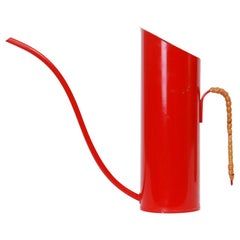 Red Lacquered Watering Can by Gunnar Ander for Ystad Metall