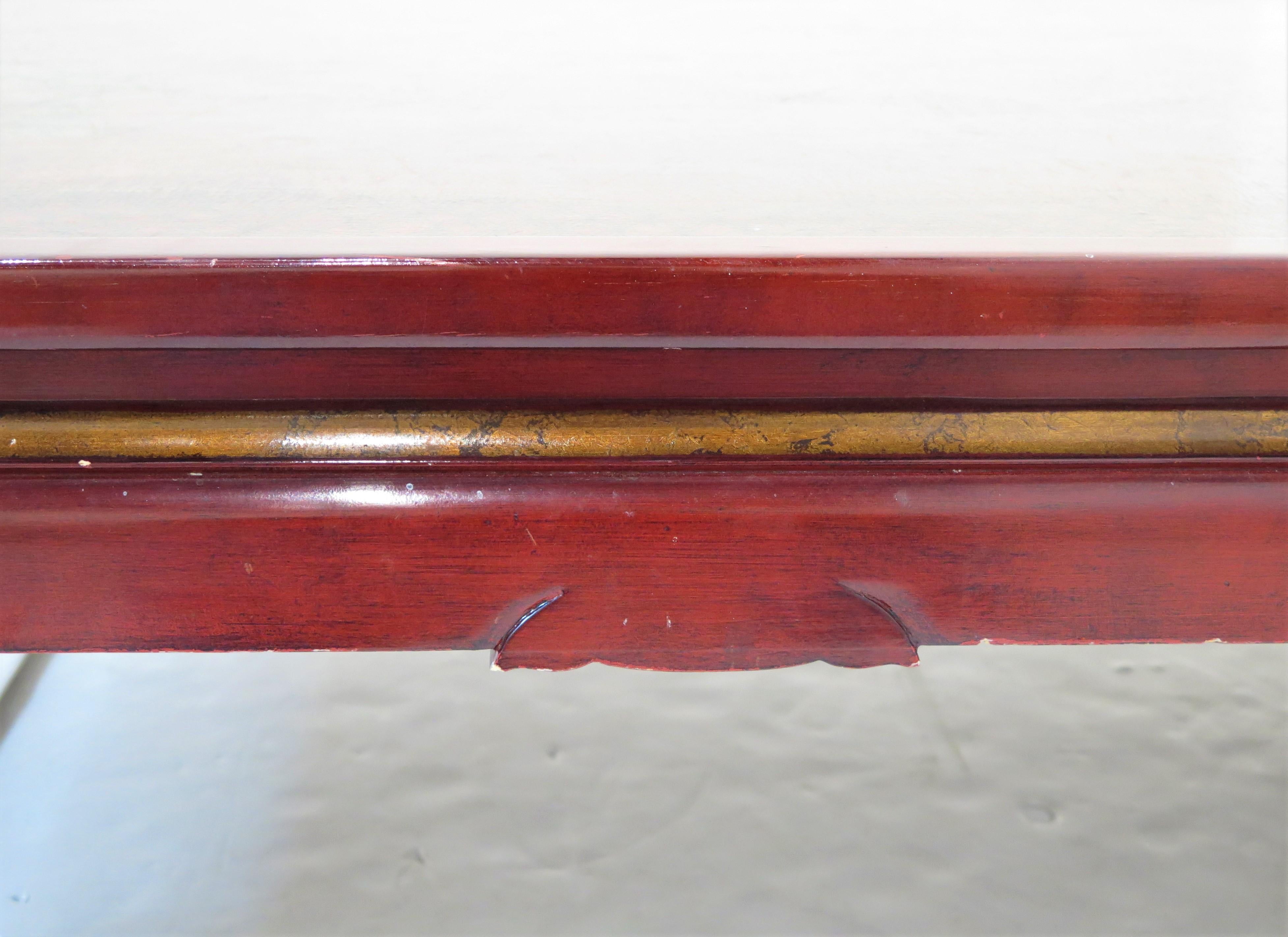 Red Lacquerware Cocktail Table by Atelier Midavaine, Paris In Good Condition For Sale In Dallas, TX