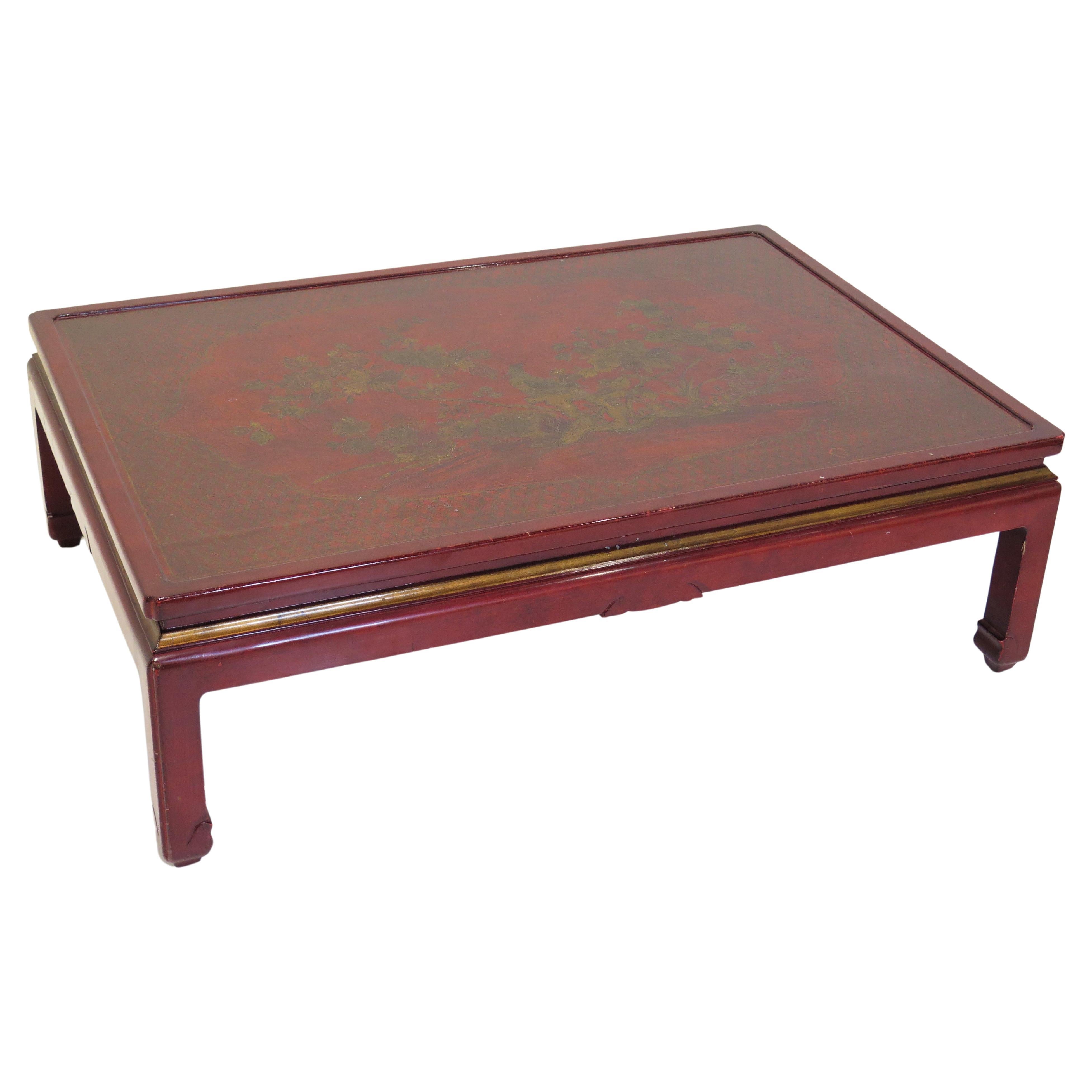 Red Lacquerware Cocktail Table by Atelier Midavaine, Paris For Sale
