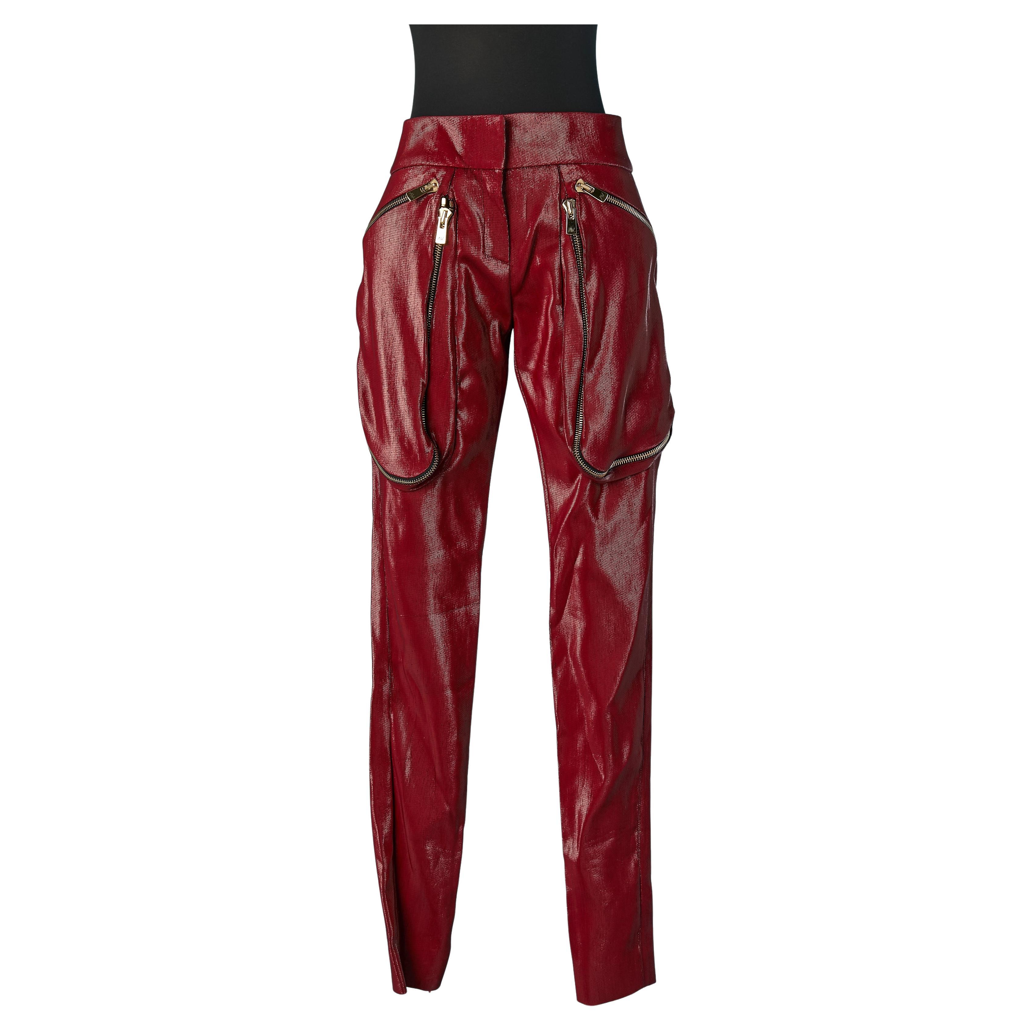 Rote Lamé-Hose ALEXANDRE VAUTHIER im Angebot