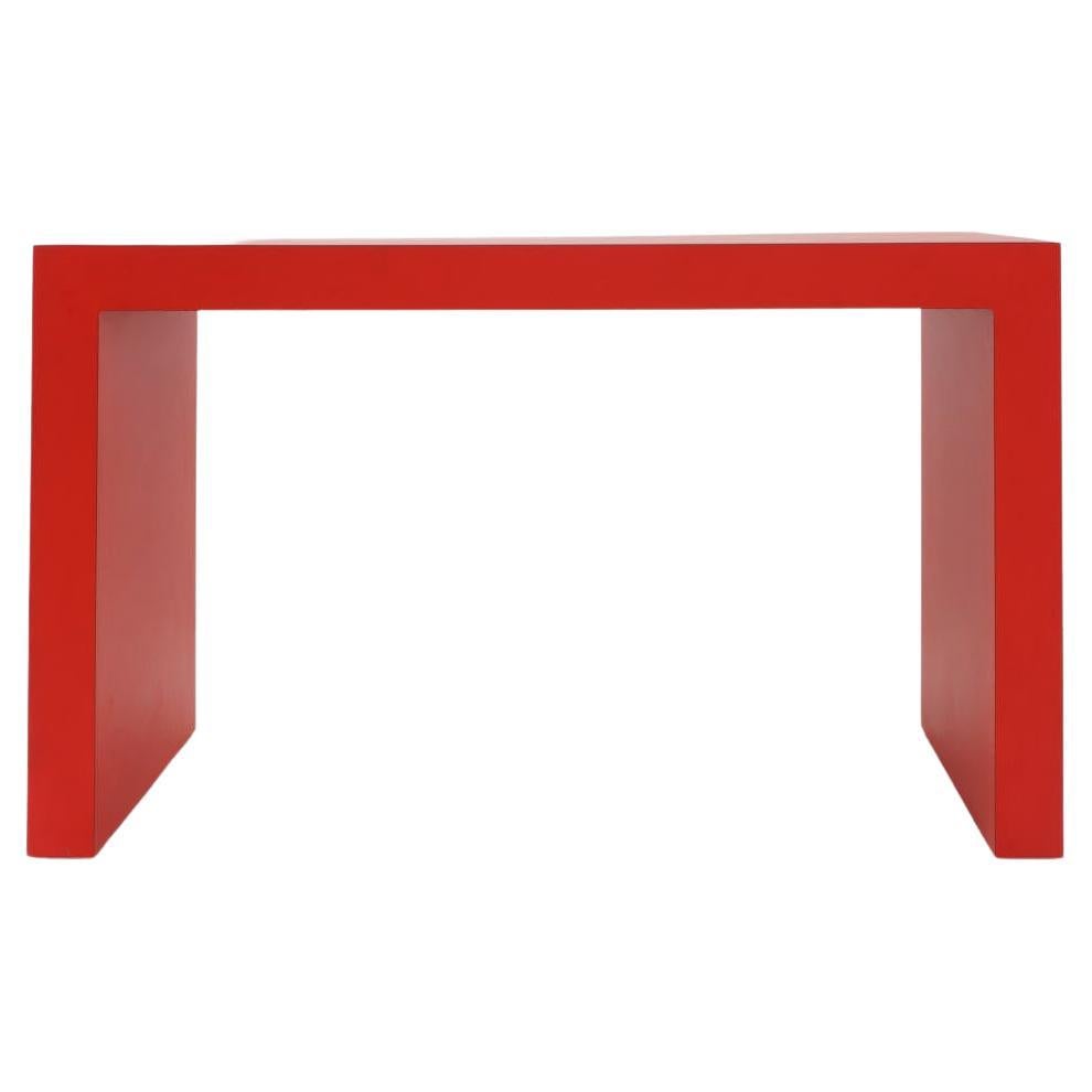 Red Laminate Console Table, 1980s