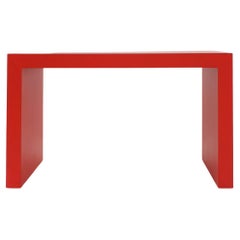 Red Laminate Console Table, 1980s