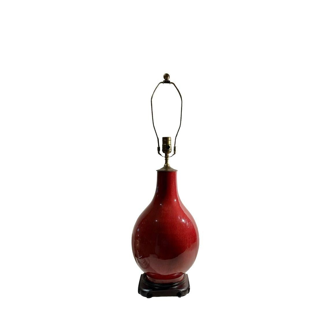 Early 19th Century Red Lamp Chinese Flambé