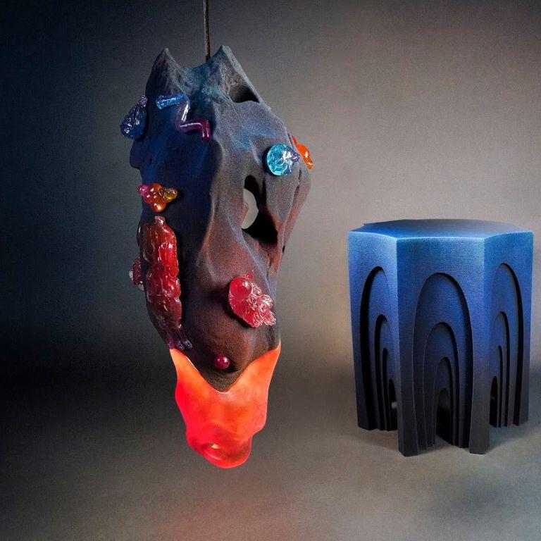 Balkan Red Lamp: Oniric Lamp by Eduard Locota For Sale