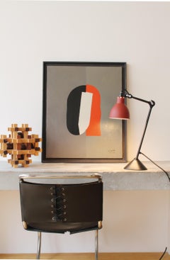 Red Lampe Gras N° 205 Table Lamp by Bernard-Albin Gras