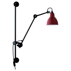 Red Lampe Gras N° 210 Wall Lamp by Bernard-Albin Gras