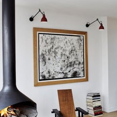 Lampada da parete Red Lampe Gras N° 304 L40 di Bernard-Albin Gras