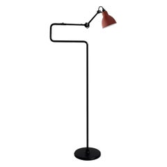 Lampada da terra Red Lampe Gras N° 411 di Bernard-Albin Gras