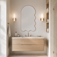 Red Large Asymmetrical Arched Wall Mirror - Archvyli R6 by oitoproducts