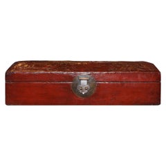 Antique Red Leather Box