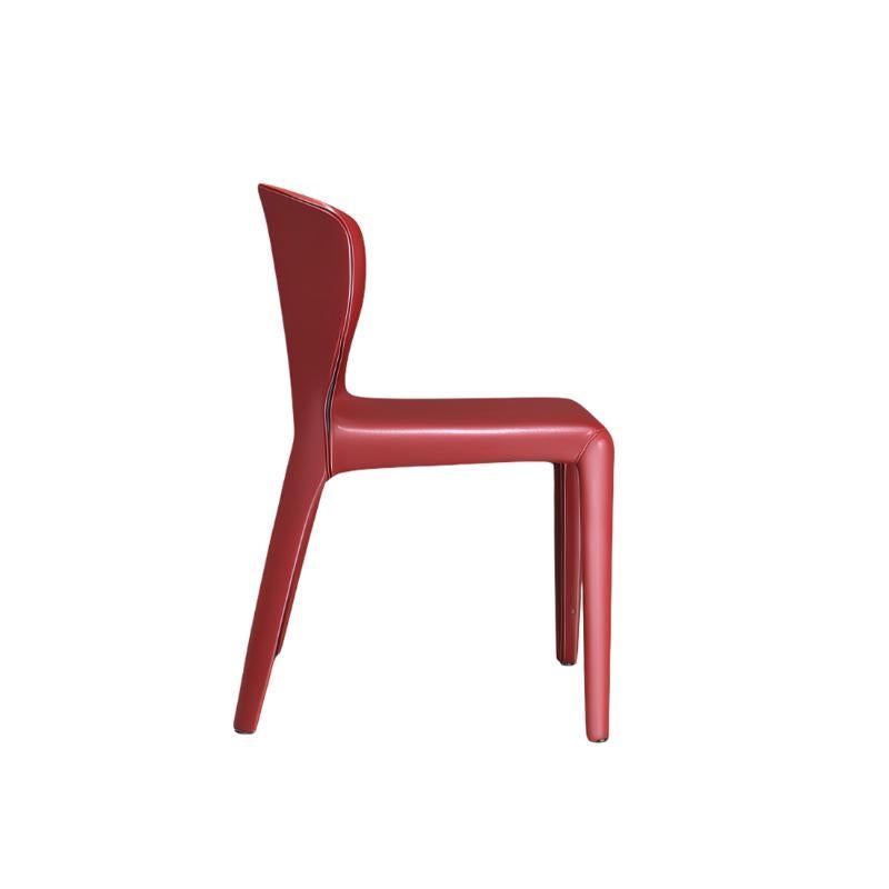 Modern Red Leather Cassina Hola Dining Chair