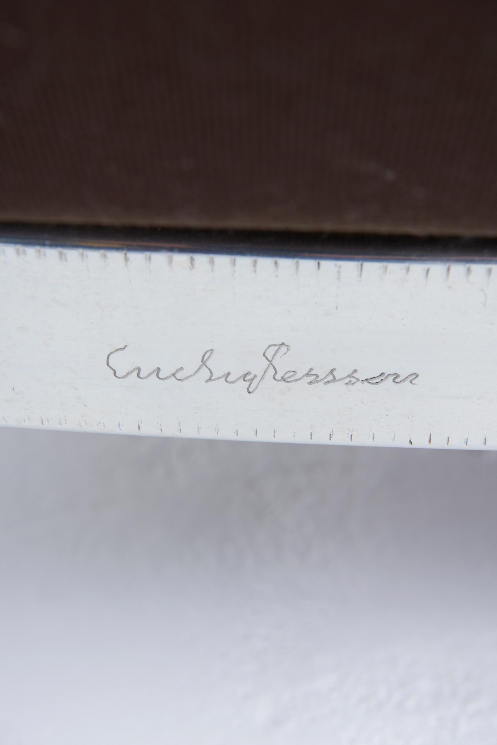 Gebogenes Sofa aus rotem Leder von Eric Sigfrid Persson im Angebot 8