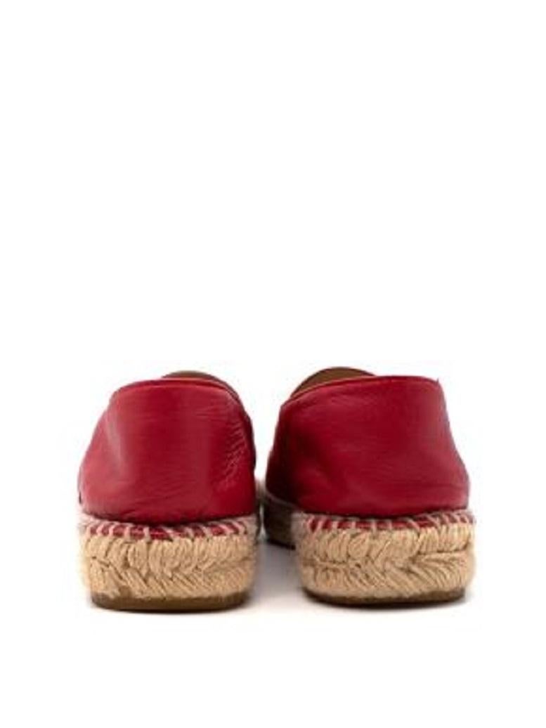 Chanel Alpargatas de piel rojas en Bueno estado para la venta en London, GB