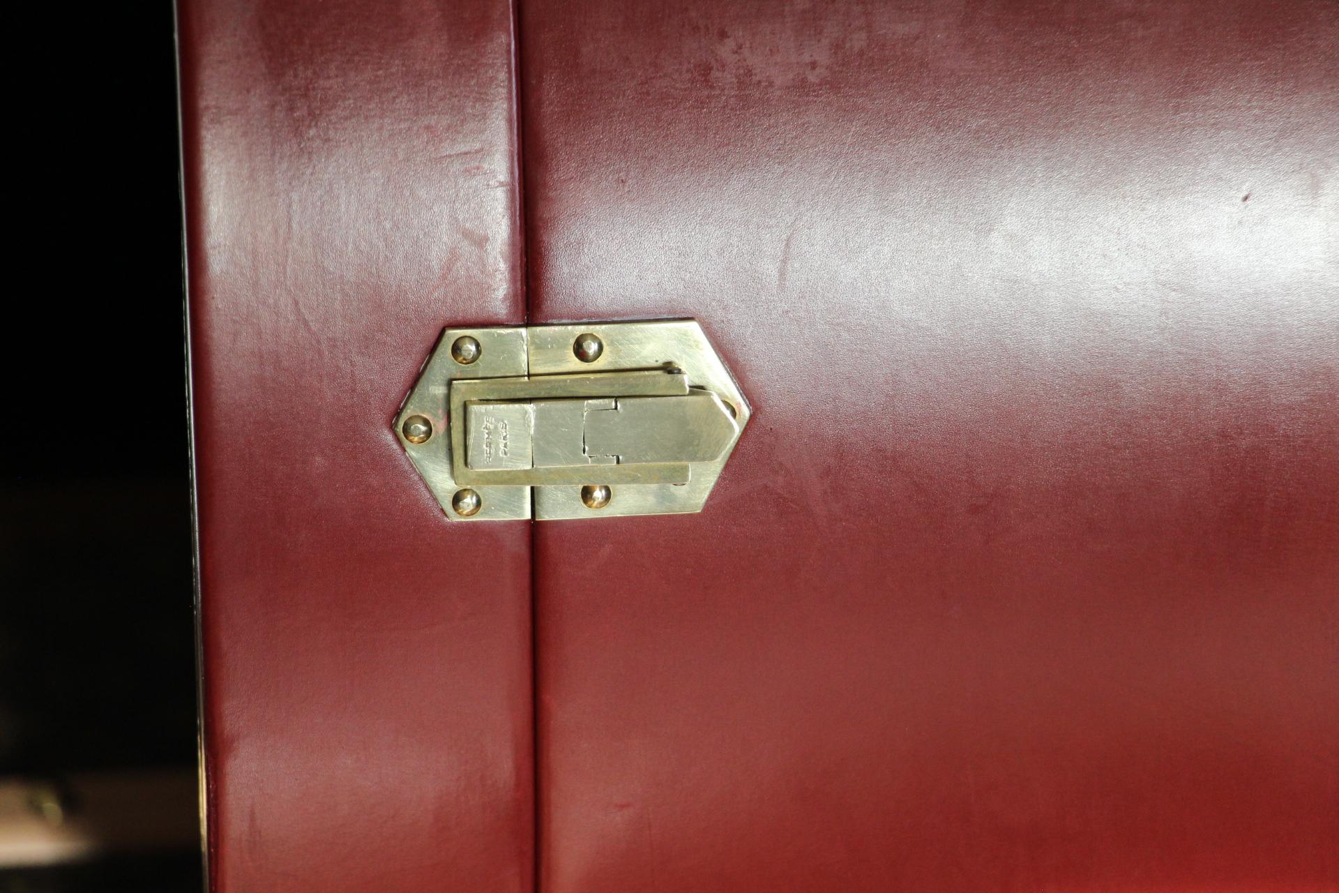 Red Leather Hermes Hat Trunk, Hermes Trunk, Hermes Luggage 4