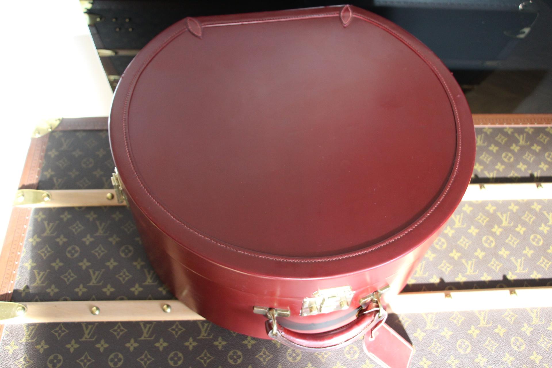 Red Leather Hermes Hat Trunk, Hermes Trunk, Hermes Luggage 10