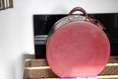 Red Leather Hermes Hat Trunk, Hermes Trunk, Hermes Luggage