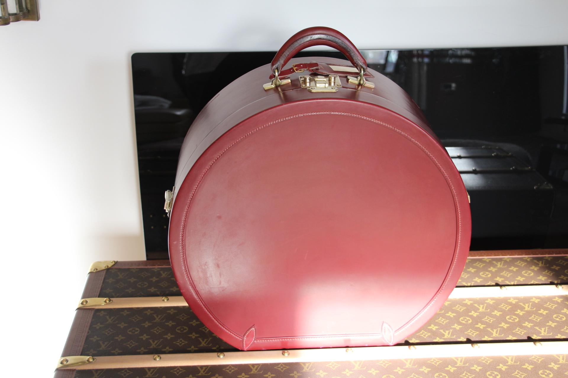 Red Leather Hermes Hat Trunk, Hermes Trunk, Hermes Luggage 2