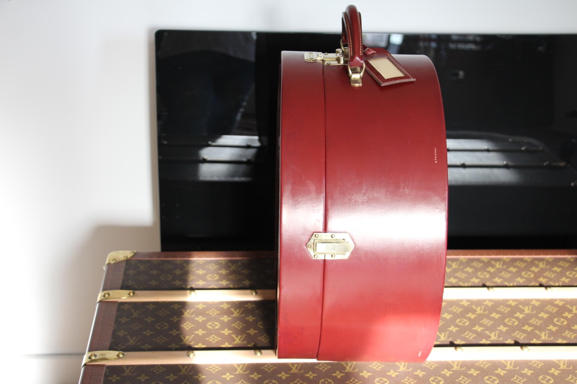 Red Leather Hermes Hat Trunk, Hermes Trunk, Hermes Luggage 3
