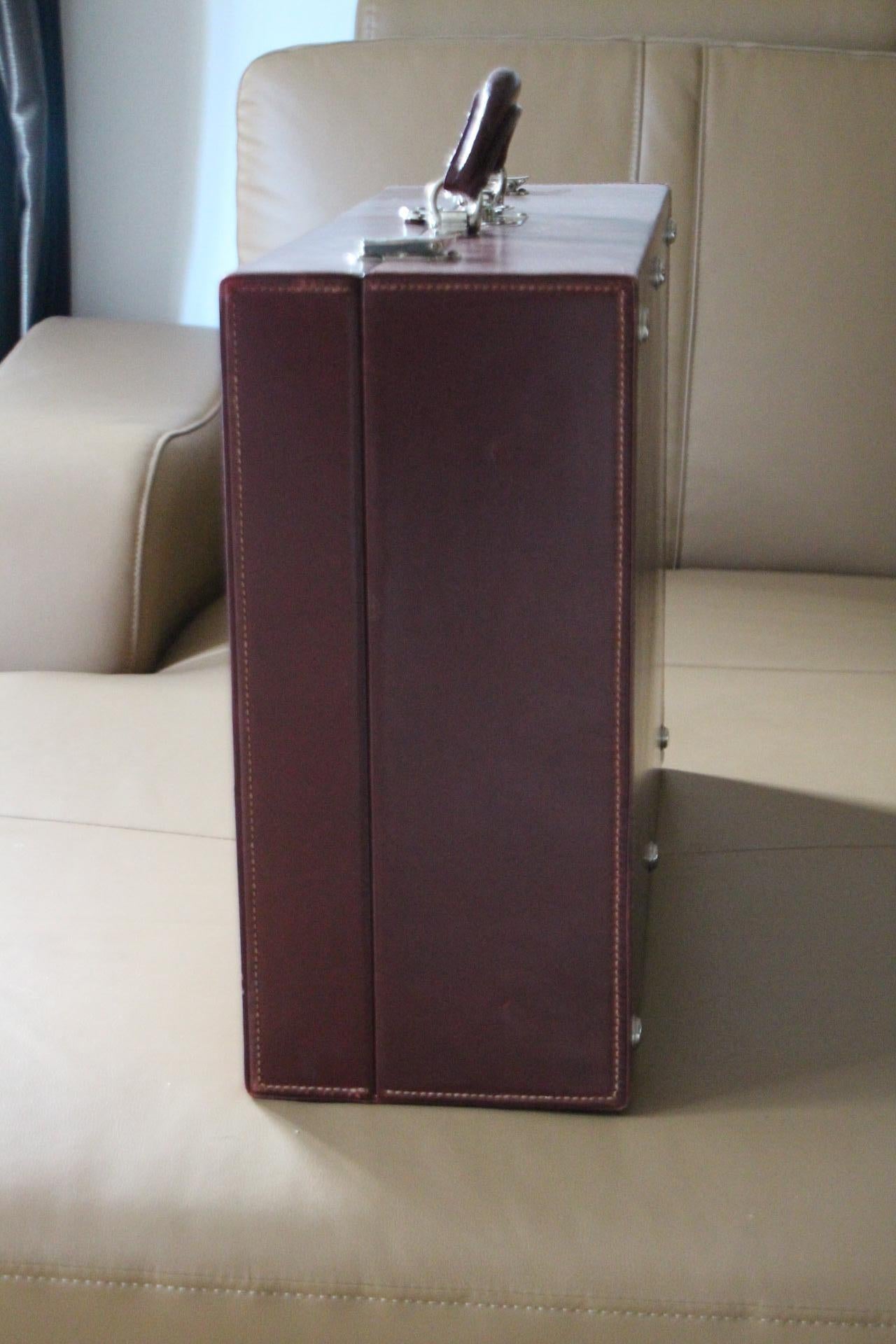 Red Leather Hermes Suitcase 53 cm, Hermes Trunk, Hermes Luggage 6