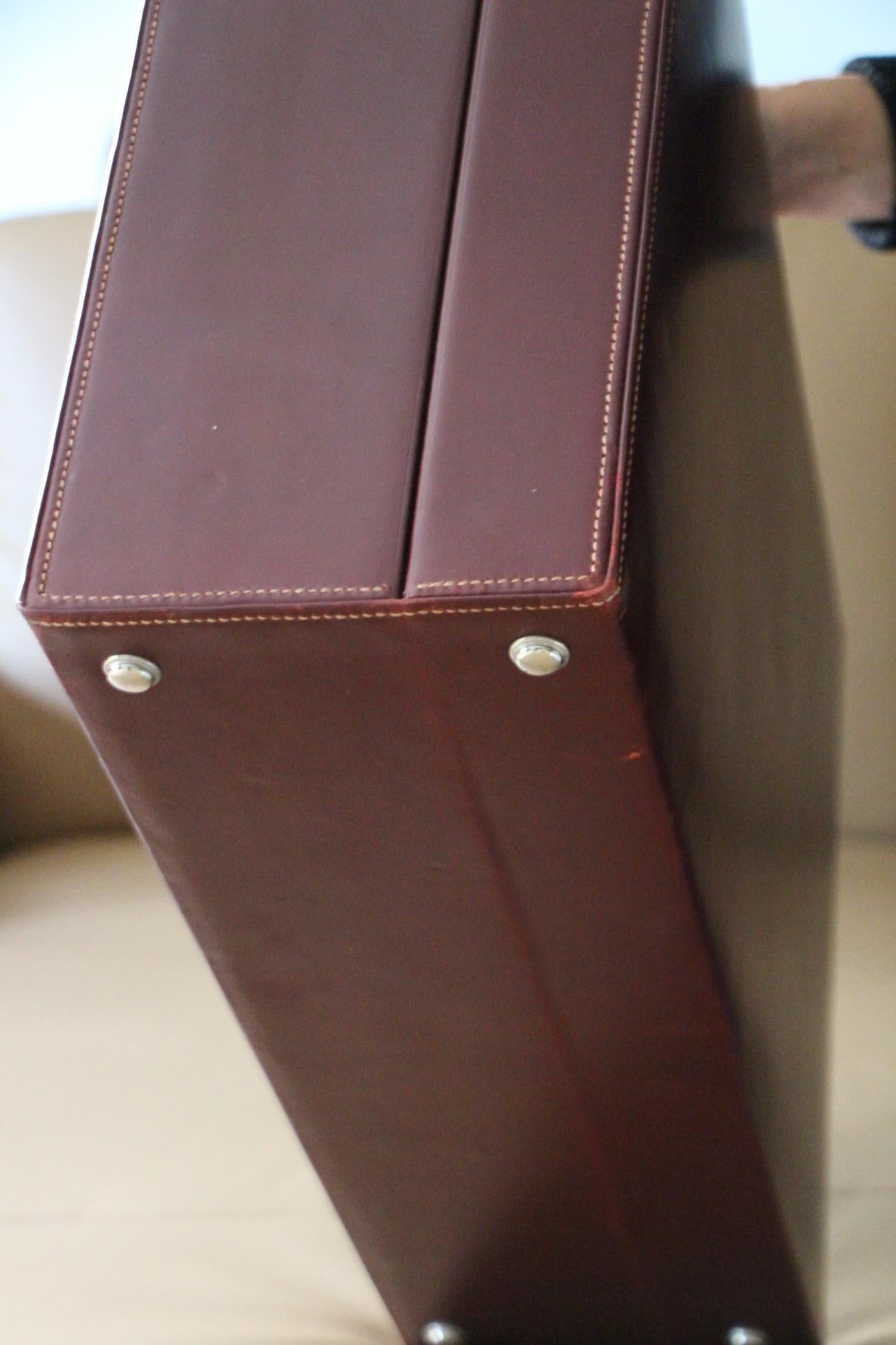 Red Leather Hermes Suitcase 53 cm, Hermes Trunk, Hermes Luggage 9