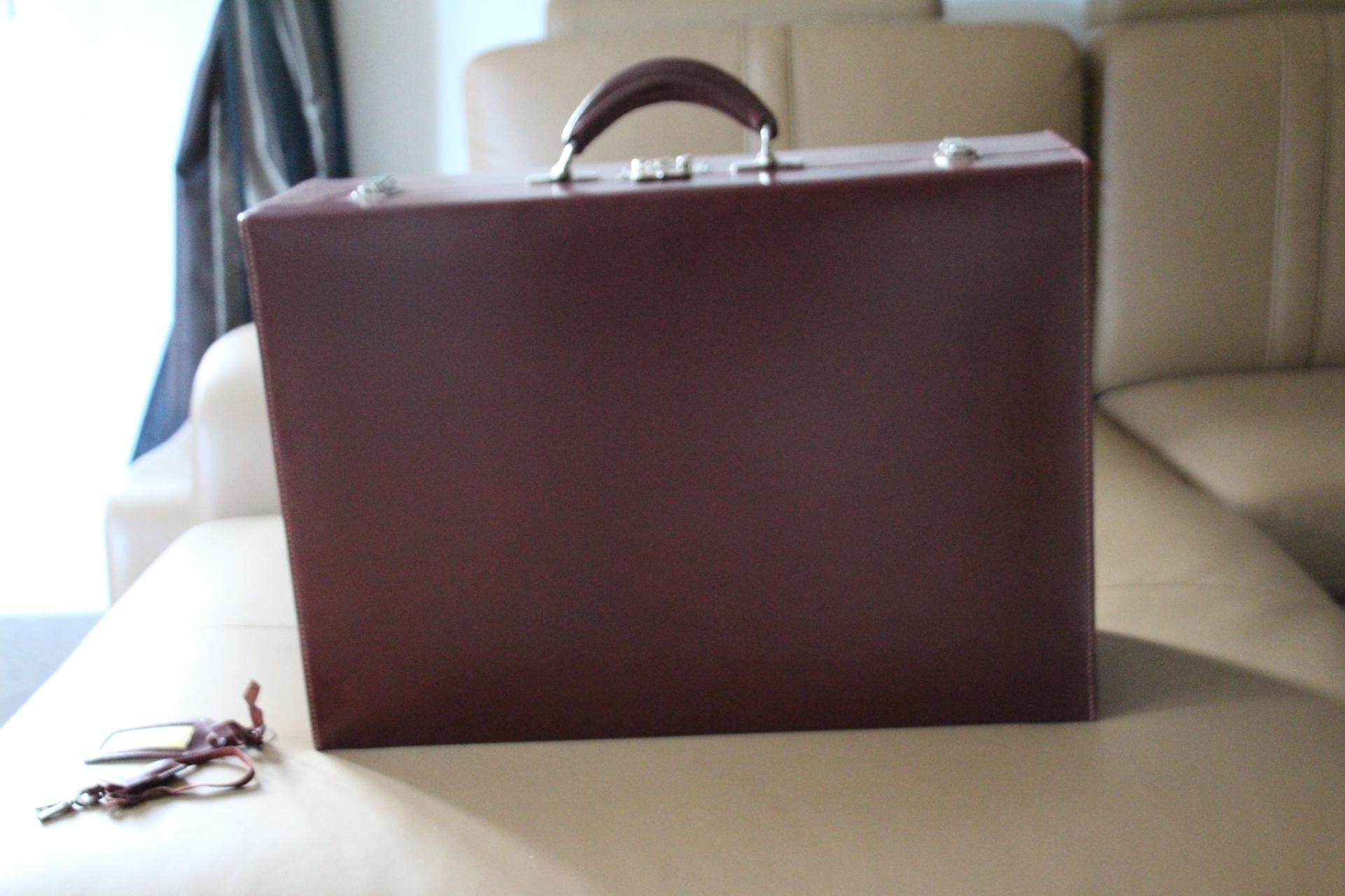 Red Leather Hermes Suitcase 53 cm, Hermes Trunk, Hermes Luggage 5