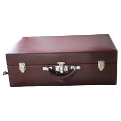 Red Leather Hermes Suitcase 53 cm, Hermes Trunk, Hermes Luggage