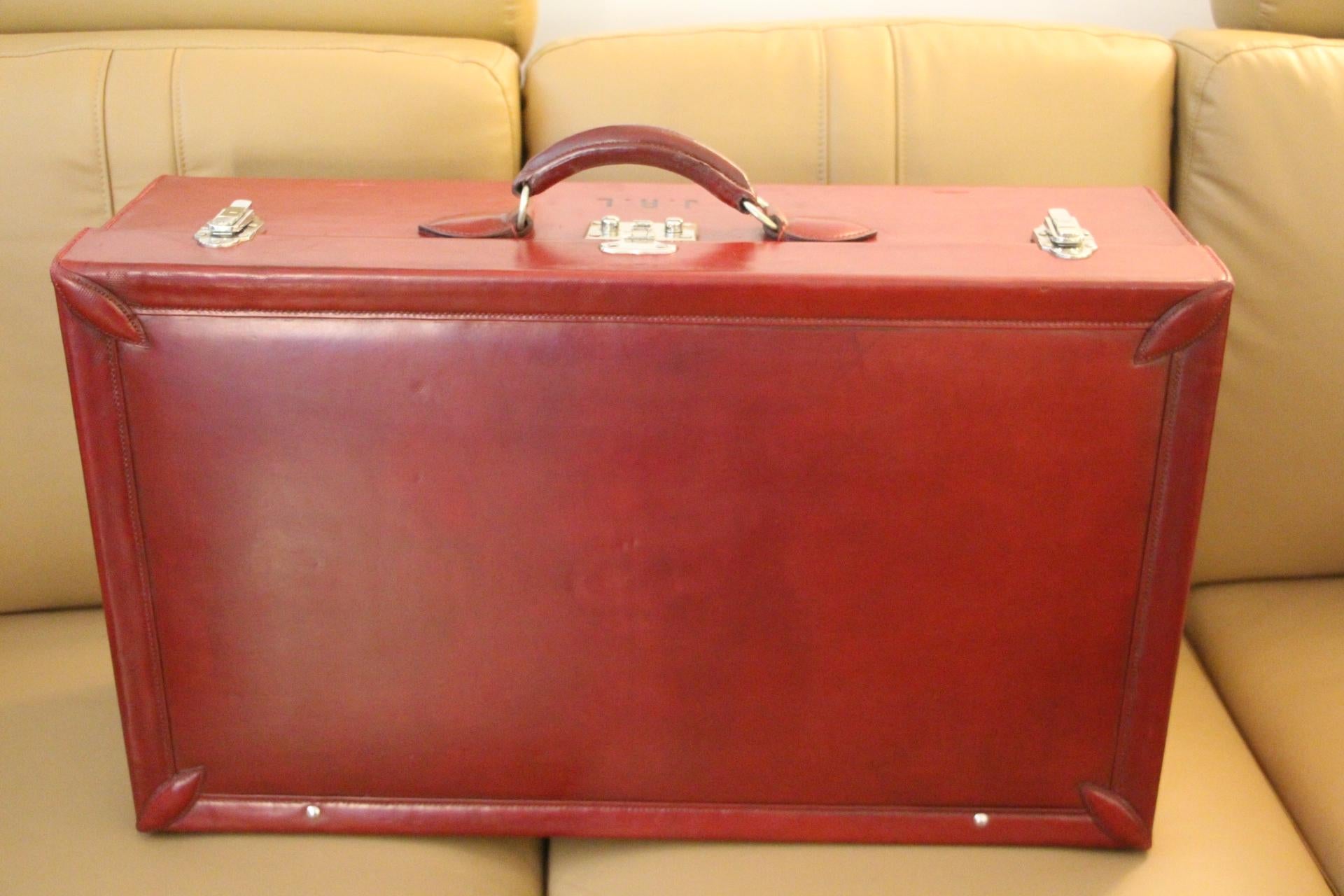 Red Leather Hermes Suitcase 70 cm, Hermes Trunk, Hermes Luggage 2