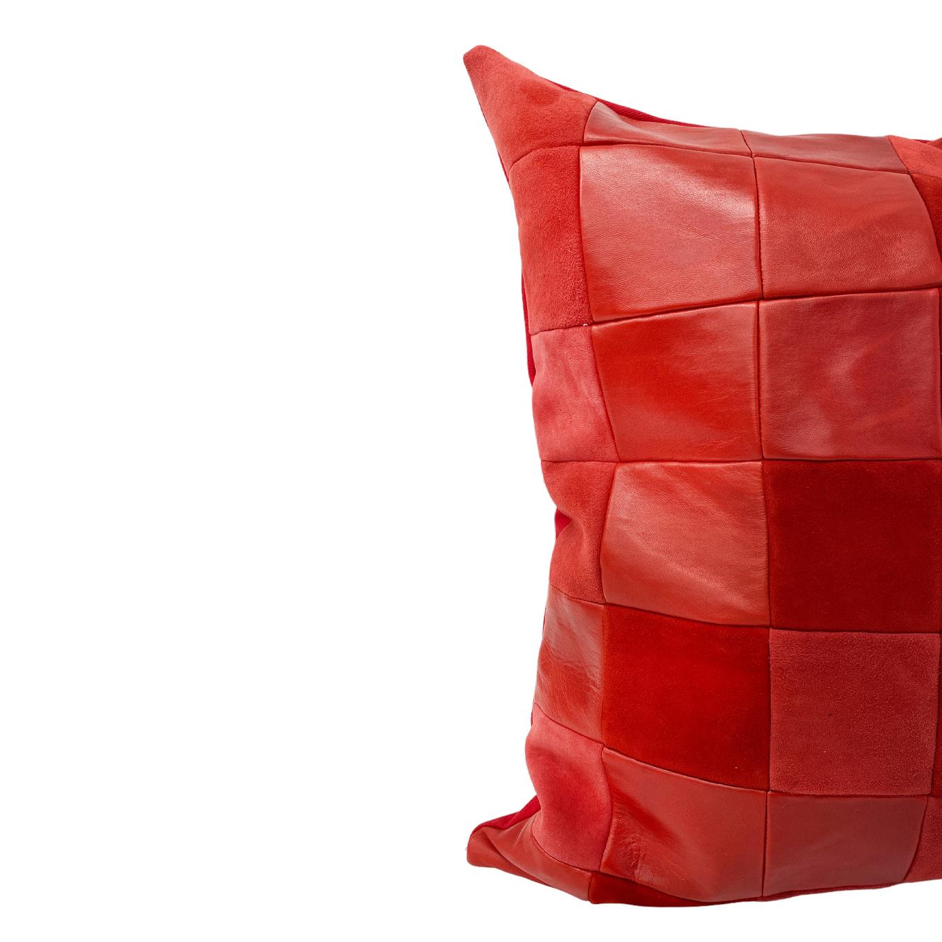 American Red Leather Home Decorative  Throw Pillow