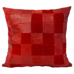 Red Leather Home Decorative  Throw Pillow