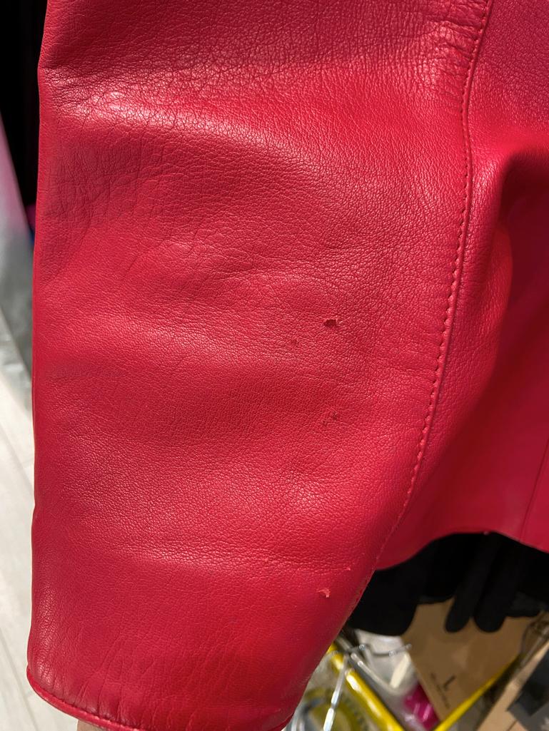 Michael - Veste en cuir rouge et robe bustier  Hoban « North Beach Leather » en cuir  en vente 6