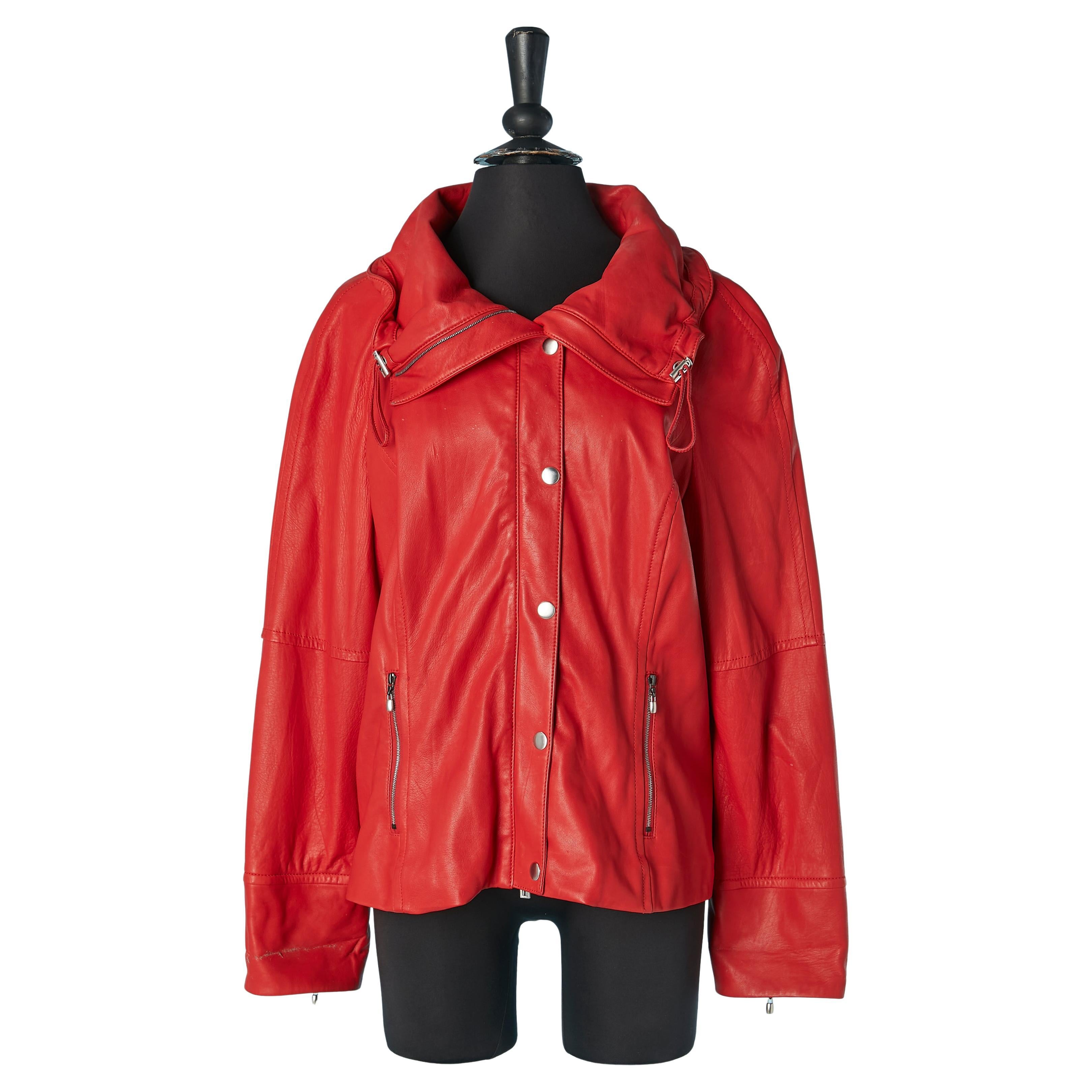 Chaqueta de cuero roja ST JOHN en venta