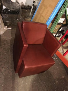 Walter Knoll Red Leather Elton Club Chair